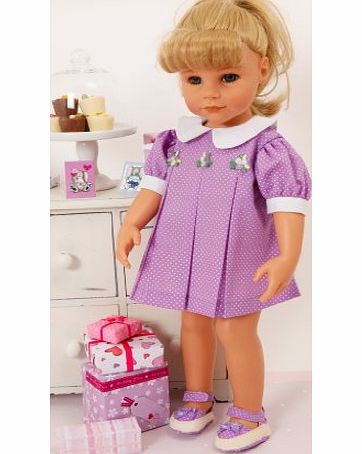 FRILLY LILY Lilac Spotty Dress small size for 14-18 inch Dolls [35-45 cm ] Dress only
